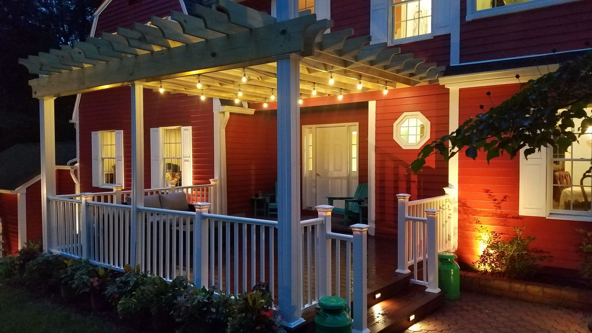 Pergola at night