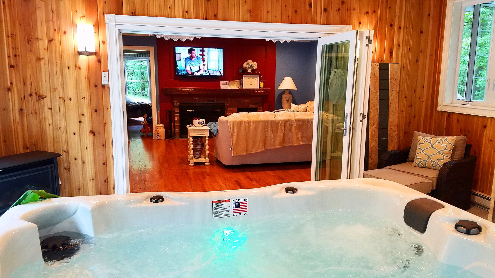 Watch TV from the Hot Tub